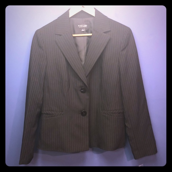 Evan Picone Jackets & Blazers - EVAN PICONE Black Pinstripe Suit Jacket Blazer NEW